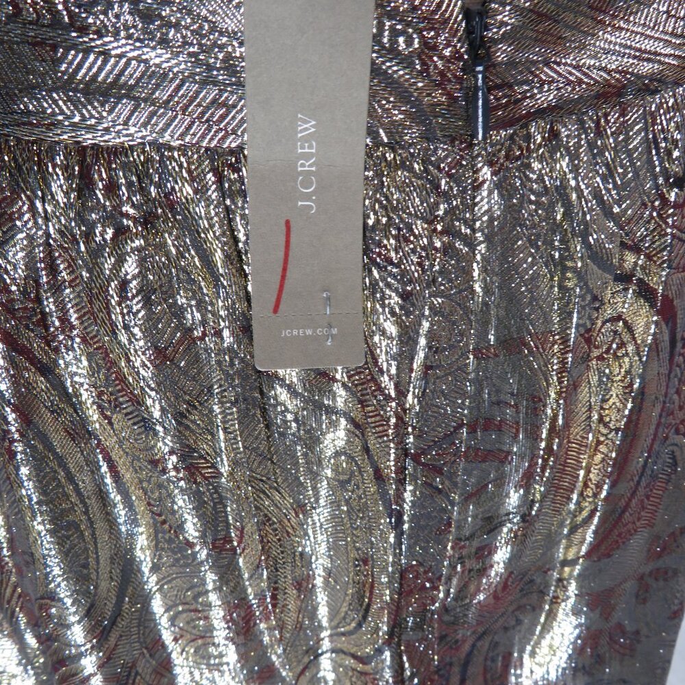 J.Crew Collection Silk-Blend Metallic Jacquard Mini Skirt | Size 10 NWT - Picture 8 of 8